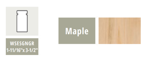 8' MAPLE MISSION HANDRAIL NO GROOVE