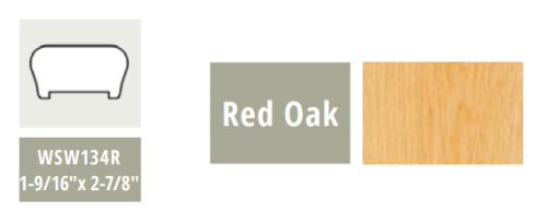 10' OAK TOP RAIL 1/2" FILLET