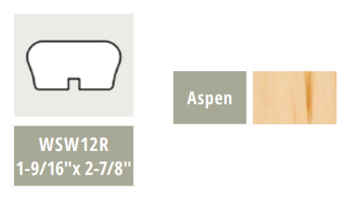 8' ASPEN TOP RAIL 1/2" FILLET