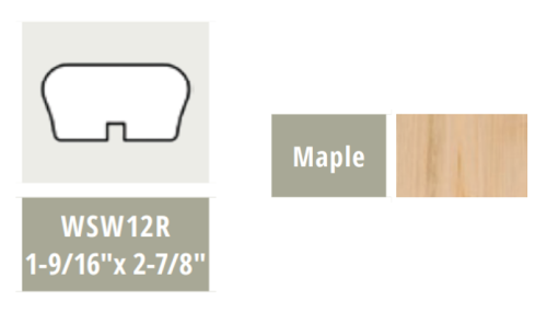 10' MAPLE TOP RAIL 1/2" FILLET