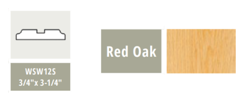 10' OAK SUBRAIL 1/2" FILLET