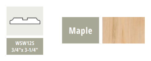 12' MAPLE SUBRAIL 1/2" FILLET