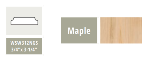 12' NO GROOVE MAPLE SUBRAIL