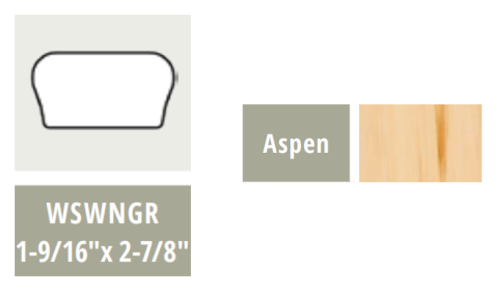 14' NO GROOVE ASPEN TOP RAIL