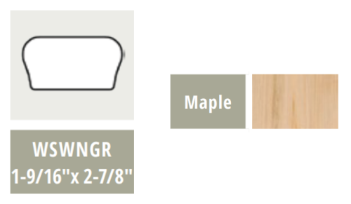 8' NO GROOVE MAPLE TOP  RAIL