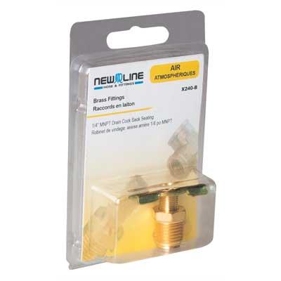 1/4" MNPT BRASS DRAIN COCK SPRG BTM