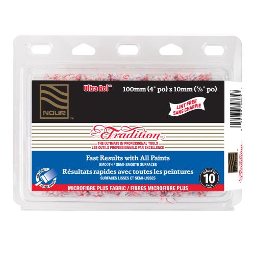 TRADITION 4" X 10MM MICROFIBRE PLUS ULTRA ROL 10-PK