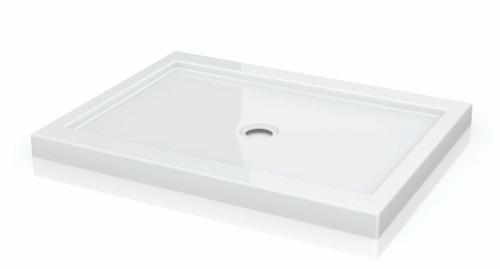 QUAD CENTER 32X48 ACRYLIC SHOWER BASE C/W FLANGE