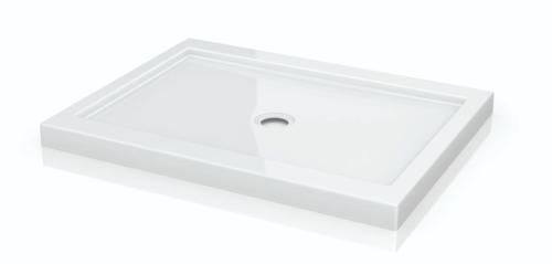 QUAD CENTER DRAIN ACRYLIC SHOWER BASE 36X72 C/W FLANGE