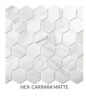 TOSCANIA HEX CARRARA MOSAIC 11.8x11.9 (SOLD BY PC)