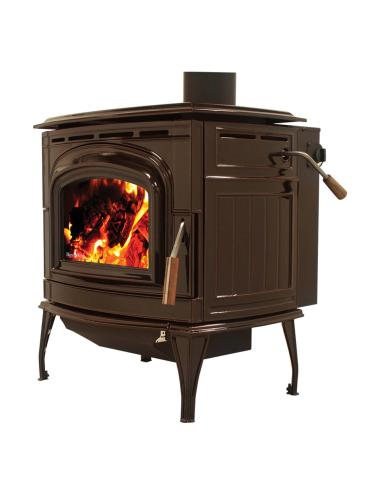 ASHFORD 30.2 CHESTNUT BROWN PORCELAIN ENAMEL WOOD STOVE