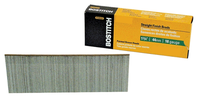 Bostitch BT1345B-1M Nail, Glue Collation, 1-3/4 in L, 18, Steel, Coated, Brad Head, 1000/PK
