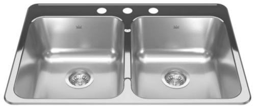 DOUBLE BOWL KINDRED KITCHEN SINK 31X20