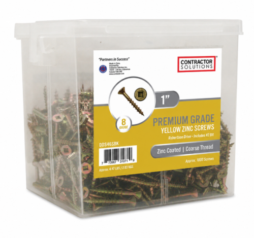 SMALL PAIL 1" YELLOW ZINC SCREW