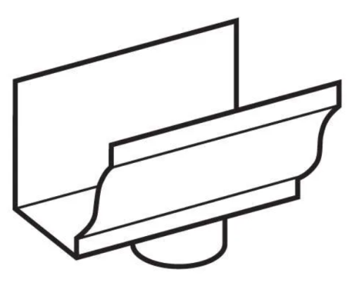 ALUMINUM DROP OUTLET BLACK LG