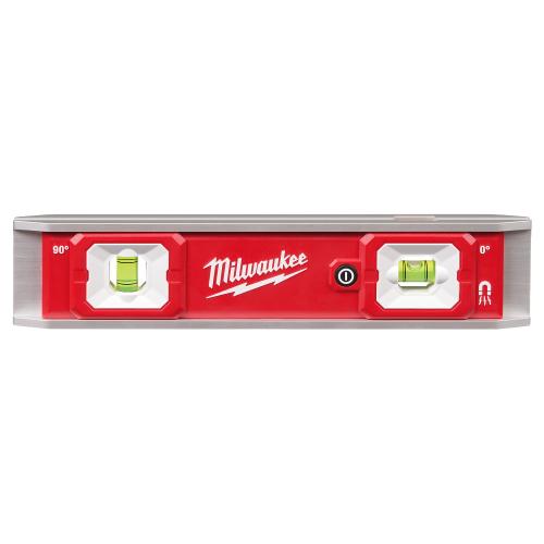 MILWAUKEE 9" TORPEDO LEVEL W/LIGHTED VIALS