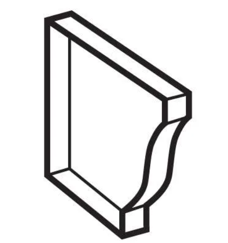 5" END CAP LH BLACK LOW GLOSS