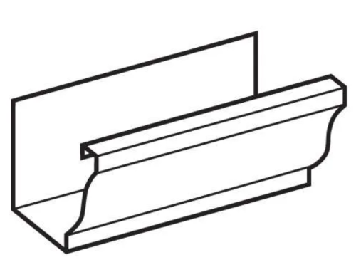 5" GUTTER 10' BLACK LOW GLOSS