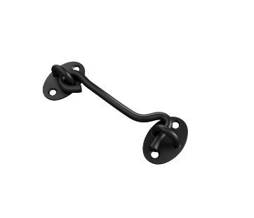 NUVO IRON BLK H/DUTY RUSTIC HOK AND EYE LATCH