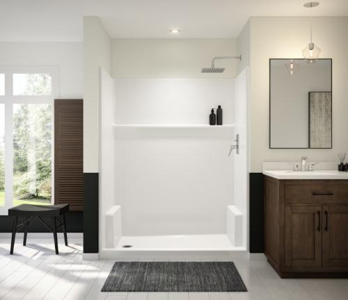 ICON SH6030 ACRYLX ALCOVE LEFTHAND DRAIN ONE-PIECE WHITE SHOWER  107659-000-002-001