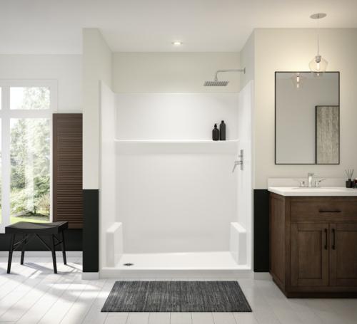 ICON SH6032 ACRYLX ALCOVE LEFT HAND DRAIN ONE-PIECE WHITE SHOWER 107660-000-002-001