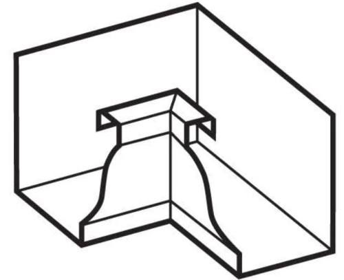 5" INSIDE BOX MITRE BLACK LG