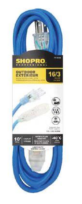 16/3 OUTLET BLOCK HEATER CORD BLUE  10'