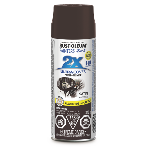 Rust-Oleum 253716 Spray Paint, Satin, Espresso, 340 g, Can