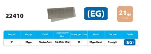 CTN 2" 21 Gauge Brad Nails