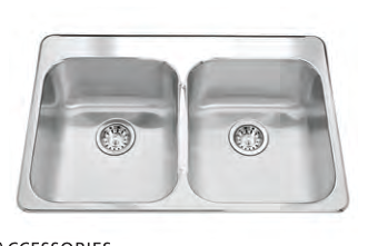 KINDRED KITCHEN SINK 1 HOLE BIG BOWL / SMALL BOWL