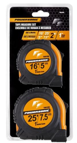2PC TAPE MEASURE 16'/25'
