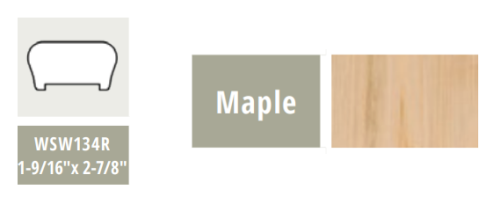 10' MAPLE SUBRAIL 1-3/4 FILLET