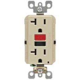 OUTLT GFCI ST RD/BK BTN 15A IV
