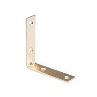 BRACE CNR STL 2-1/2IN BRT BRS