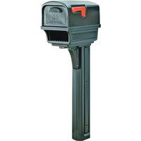 MAILBOX/POST PLASTIC BLACK