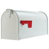 MAILBOX STD WHITE STL POST MNT