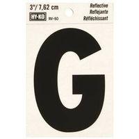 LETTER HOUSE G 3IN REFL BLK