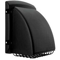 HOOD EXHAUST W/PST SCR BLK 4IN