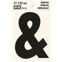 SYMBOL AMPERSAND 3IN BLK/SLV