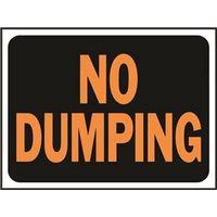 SIGN NO DUMPING 9X12IN PLASTIC