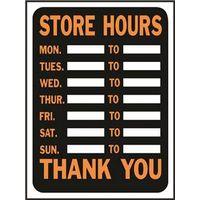 8x12 Store Hours Sign