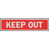 SIGN KEEPOUT2X8IN PRINCES ALUM