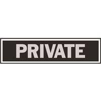 SIGN PRIVATE PRINCES2X8IN ALUM
