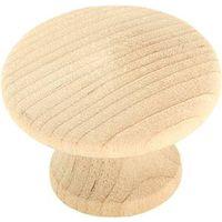 KNOB CABINET 1-1/4IN  BRICH WD