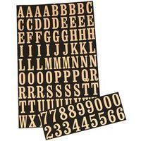 NUMBER/LETTER MYLAR 1IN BLK