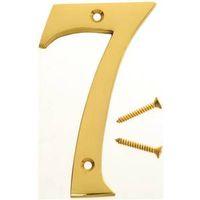 NUMBER HOUSE 7 SB 4IN POL BRS