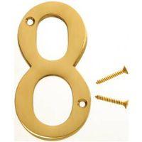 NUMBER HOUSE 8 SB 4IN POL BRS