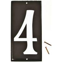 NUMBER HOUSE 4 ALUM 3.5IN REFL