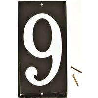 NUMBER HOUSE 9 ALUM 3.5IN REFL