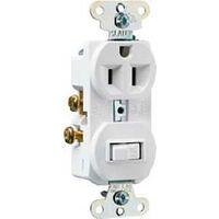 COMBO SWITCH SNGL WHITE 1P 15A